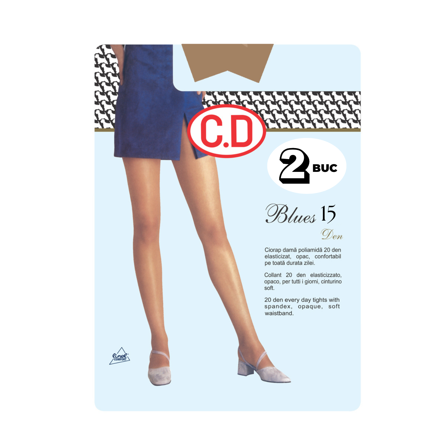 SET x2 CIORAPI BLUES 15 DEN LYCRA